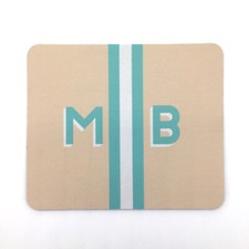 Mark and Graham Mousepad MB mono Shadowprint Sand with Aqua White 9