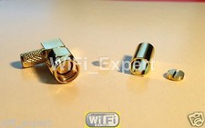 10 Pack RP-SMA Male plug right angle crimp RG58 RG142 RG400 LMR195 Coax Cable US picture