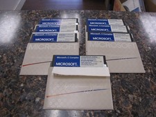 Vintage Lot of (7) Microsoft C Compiler Software Disks 5.25