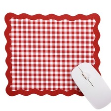 Red Scalloped Gingham Pad 9x7.9 Inch picture