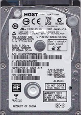 HGST HTS725050A7E635 pn: 0J36465 mlc: DA6103 TF0500 CHINA DEC-13 500GB SATA 2.5