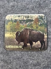 Vintage Yellowstone National Park Mouse Pad with Bison picture