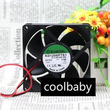 2pcs 8cm 8025 80x80x25mm 8cm 37CFM KD1208PTS1 12V 2.6W 2Wire Cooling fan  picture