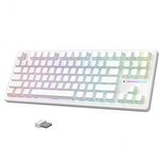 ATTACK SHARK M87PRO Wireless Mechanical Keyboard Side Printed PBT Keycaps White picture