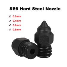 0.2/0.4/0.6/0.8mm Hard Steel Nozzle for CR6 SE/CR10/Ender 3/Ender5 3D Printer picture