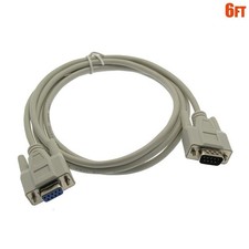 6FT DB9 9 Pin D-SUB RS232 Serial Port Male to Female Extension Cable Cord PC picture