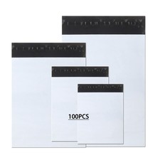 Poly Mailers 100pcs Assorted 6 x11 8 x12 10 x13 12 x17 White NLGK001 Waterproof picture