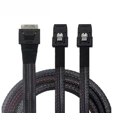 SFF8611 Oculink 8i to Two SAS SFF8087 8i High Speed Server Internal Y-Splitter picture