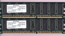 512MB 2x256MB DDR-400 INFINEON Memory Kit PC-3200 HYS64D32300GU-5-B DDR1 PT picture