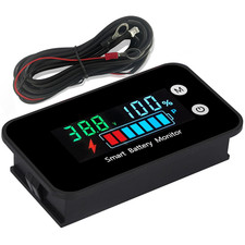 Smart Battery Monitor 7-100V with Buzzer Alarm & Temperature picture
