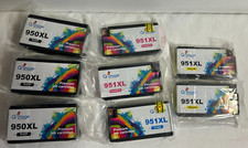 8PK 950 XL 951XL Works with HP OfficeJet 8600,  8100, 8610, 8620, 8630 Series + picture