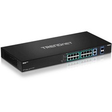 TRENDnet 18-Port Gigabit High Power Poe+ Switch; 16 X Gigabit Poe+ Ports; 2 X Sh picture
