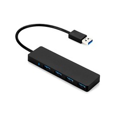 4-Port Ultra-Slim Data USB 3.0 Hub Adapter Data Super Speed Mac PC Laptop HDD picture