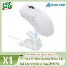 ATTACK SHARK X1 Tri-Mode Wireless Gaming Mouse 59g RGB Charging Dock PAW3395PRO picture