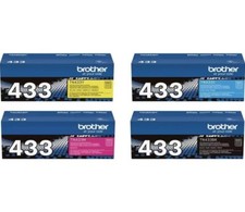 Brother TN433BK, TN433C, TN433M, TN433Y High Yield Toner Cartridge Set picture