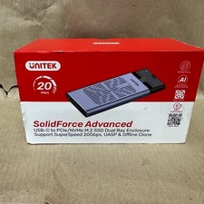UNITEK S1206A SolidForce USB-C to M.2 SSD Dual Bay Enclosure picture