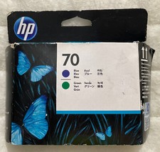 HP 70 Blue & Green Printhead C9408A For DesignJet Z3100 Z3200 Genuine Sealed Box picture