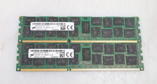 Lot 2x 16GB (32GB) Micron MT36JSF2G72PZ-1G6E1FF 1600MHz DDR3 RDIMM Server RAM picture