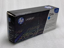 Genuine HP 124A Q6001a Cyan Toner A-Stock Black Box- BRAND NEW picture