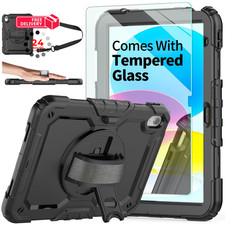 Ambison Case for iPad 11/10.9 inches, Black with Glass Screen Protector picture