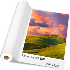 Rcdepot1-1 X Premium RC Satin Photo Paper Roll 24 Inch X 100 Ft Wide Format Inkj picture