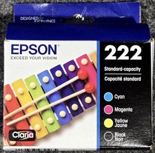 Genuine Epson 222 Ink Cartridges Standard Capacity 4-Pack Combo Exp 01/2029 picture