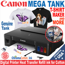 CANON PRINTER MEGA TANK REFILLABLE INK T-SHIRT MAKER COMPLETE START BUNDLE picture