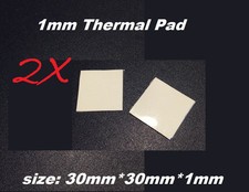 2x 1mm Thermal Conductive Compound Pad Heatsink Chip CPU GPU 30mm*30mm*1mm/pcs picture