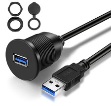 Single Port USB 3.0 Car Flush Mount Cable USB Dash Mount Adapter picture