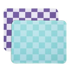 2Pcs Checkered Mouse Pad Plaid Grid 10.2x8.3