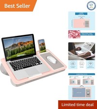 Spacious Lap Desk with Built-in Mouse Pad - Comfortable Design for Laptops 15.6