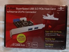 VANTEC 4-Port Superspeed Usb 3.0 Pcie Host Card W/ Internal 20-pin Connector picture
