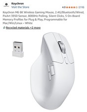 Keychron M6 8K Wireless Gaming Mouse Pixart 3950 Sensor 8000Hz Polling picture