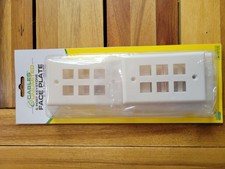 100 pack- 6 Port Wall Plate Keystone RJ45 Cat6 Cat5e Insert Jack White picture
