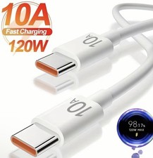 USB-C to USB-C Fast Charging USB Cable 10A 120W 3ft White Universal picture