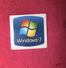 Vintage Windows 7 Case Badge Sticker Genuine OEM Retro PC Decal (New Old Stock) picture