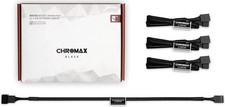 Noctua NA-SEC1 chromax.black, 3-Pin/4-Pin Extension Cables (30cm, Black) picture