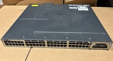 Cisco WS-C3750X-48PF-S 48 Port PoE Gigabit Switch w/ C3KX-NM-10G picture
