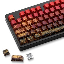 XVX Shine Through Keycaps - Double Shot PBT Keycaps 60 65 75 100 Percent, Sid... picture