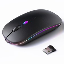 KANMABPC Wireless Bluetooth Mouse – Rechargeable, Silent, Dual Mode Black picture