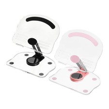2 Pack Acrylic Tablet Stand,Acrylic Tablet Holder Adjustable Foldable,Pink Black picture