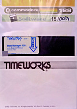 COMMODORE 128 -- DATA MANAGER WITH REPORT WRITER (TIMEWORKS - DISK) picture