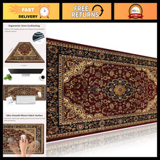 Large Vintage Oriental Persian Floral Mouse Pad - Red Black Beige Desk Mat picture