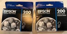 2 Epson T200120 DURABrite Ultra Black Standard Capacity Cartridge Ink EXP 8/2025 picture