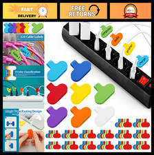 120 Pcs Smudge-Proof Cable Labels - Reusable Hook & Loop Cord Tags for Electroni picture