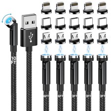 Magnetic Charging Cable, 540° Rotating Magnetic Phone Charger [6-Pack, 3ft/3ft/3 picture