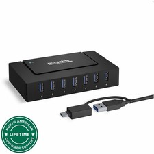 7 Port USB Charging Hub for Laptops with USB-C or USB 3.0 picture