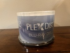 50 PlexDisc 6X Blank BD-R Blu-Ray 25GB White Inkjet Hub Printable Disc 633-214 picture