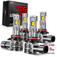 2026 10X Super Brighter 9005/HB3 9006/HB4 Bulbs Combo, T5A 9005+9006 picture