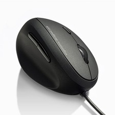 Black Wired Left Handed Ergonomic Vertical Mouse 1000/1600/2400/3200 DPI PC picture